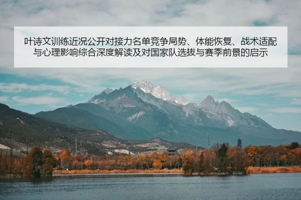 叶诗文训练近况公开对接力名单竞争局势、体能恢复、战术适配与心理影响综合深度解读及对国家队选拔与赛季前景的启示